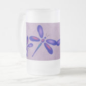 Digitale Dragonfly Paarse Summer Mok (Voorkant links)
