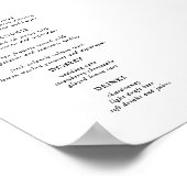 Digitale eenvoudige kalligrafie Rustic Wedding Men Poster (Hoek)