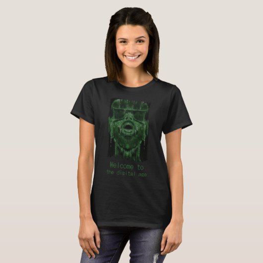 Digitale Eeuw Programmeur VR Data Scientist CS Gra T-shirt (Voorkant volledig)