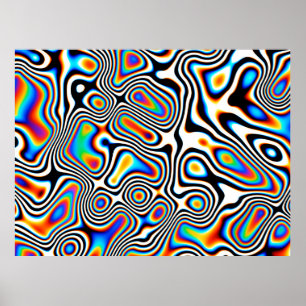 Digitale effecten. Levendige abstracte achtergrond Poster