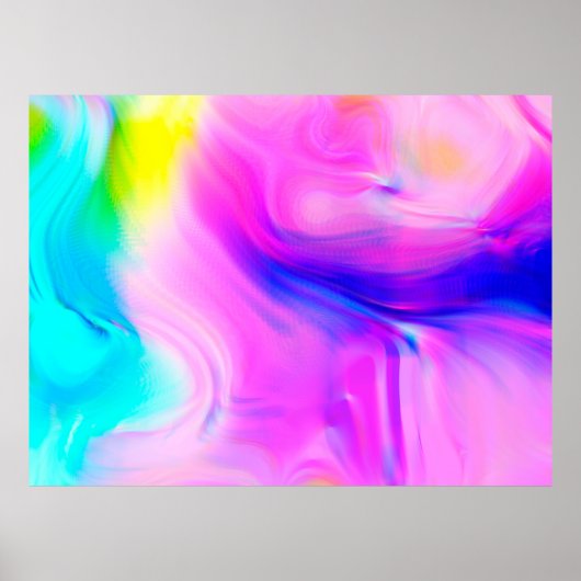 Digitale effecten. Multicolor abstracte achtergron Poster (Voorkant)