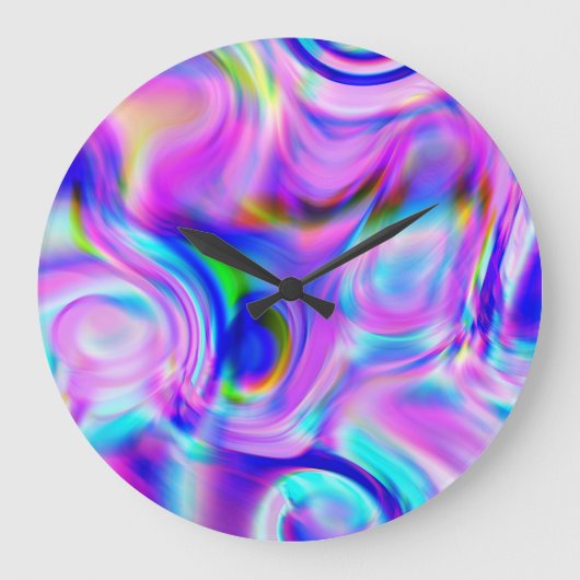 Digitale effecten: veelkleurig abstract patroon. grote klok (Voorkant)