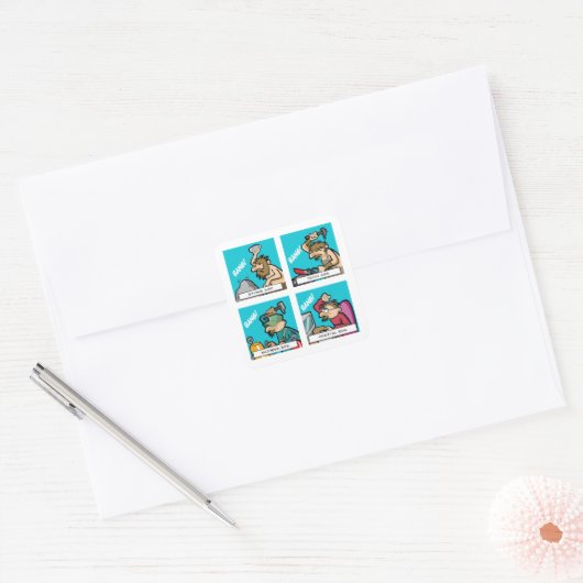 Digitale Evolutie 2 Vierkante Sticker (Envelop)