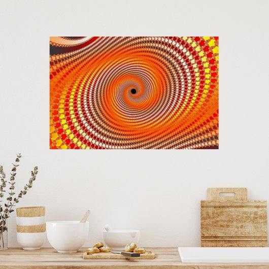 Digitale flats - Fractaal Poster (Keuken)