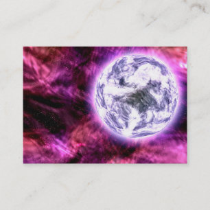 Digitale Galaxy Alien Planet In Ruimte Roze Nebula Visitekaartje