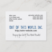 Digitale Galaxy Alien Planet In Space Blue Nebula Visitekaartje (Achterkant)