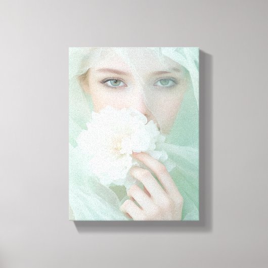 Digitale Gezichtskunst - Futuristisch Abstract Por Canvas Afdruk (Voorkant)