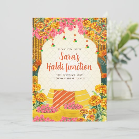 Digitale Haldi uitnodigingen Haldi nodigt uit, May (Staand voorkant)