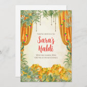 Digitale Haldi uitnodigingen Huwelijks Haldi uitno (Voorkant / Achterkant)