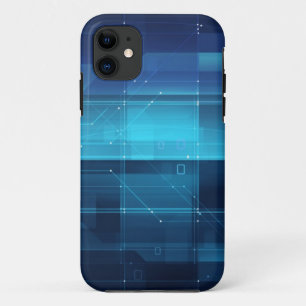 Digitale high-tech achtergrond iPhone 11 hoesje