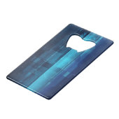 Digitale high-tech achtergrond kredietkaart flessenopener (Achterkant Gekanteld)