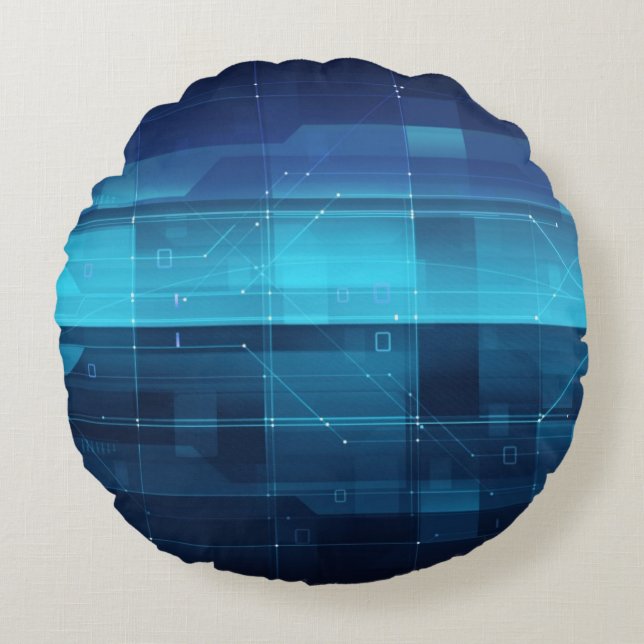 Digitale high-tech achtergrond rond kussen (Voorkant)