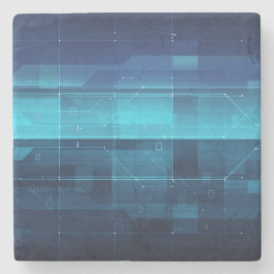 Digitale high-tech achtergrond stenen onderzetter