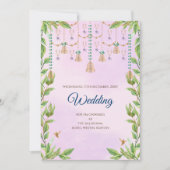 Digitale Hindoe bruiloft uitnodiging Indiase bruil (Voorkant)