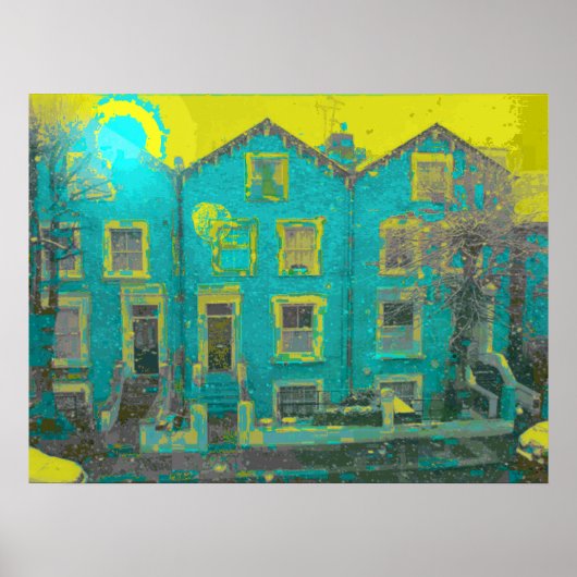 Digitale huizen poster (Voorkant)