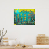 Digitale huizen poster (Keuken)