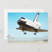Digitale illustratie van Space Shuttle Briefkaart (Voorkant / Achterkant)