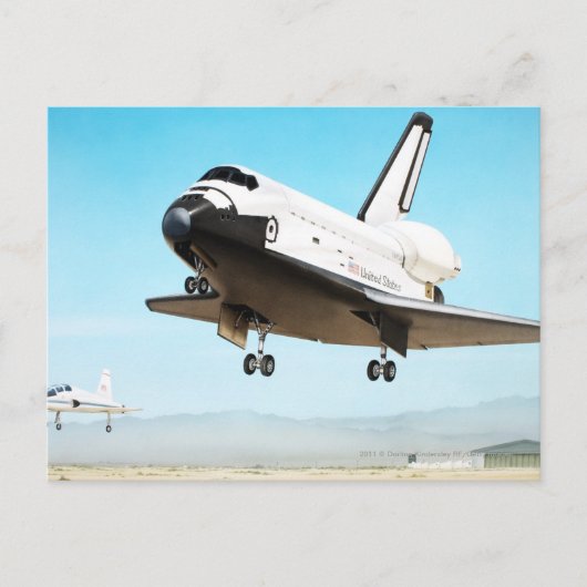Digitale illustratie van Space Shuttle Briefkaart (Voorkant)