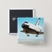 Digitale illustratie van Space Shuttle Vierkante Button 5,1 Cm (Voorkant /achterkant)