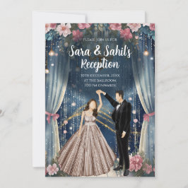 Digitale Indiase bruiloft Receptie uitnodigingen