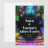 Digitale Indiase Cocktail Party uitnodiging Indisc (Voorkant / Achterkant)