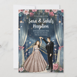 Digitale Indiase huwelijksreceptie uitnodigingen