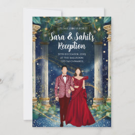 Digitale Indiase receptie uitnodigingen Sangeet