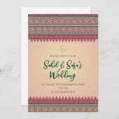 Digitale Indiase Trouwkaarten & Hindoe uitnodiging (Voorkant / Achterkant)