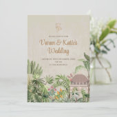 Digitale Indiase uitnodiging & Hindoe trouwkaart (Staand voorkant)