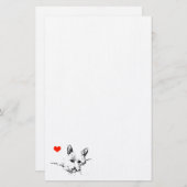 Digitale inkttekening van een Westie Dog, Briefpap Briefpapier (Voorkant / Achterkant)