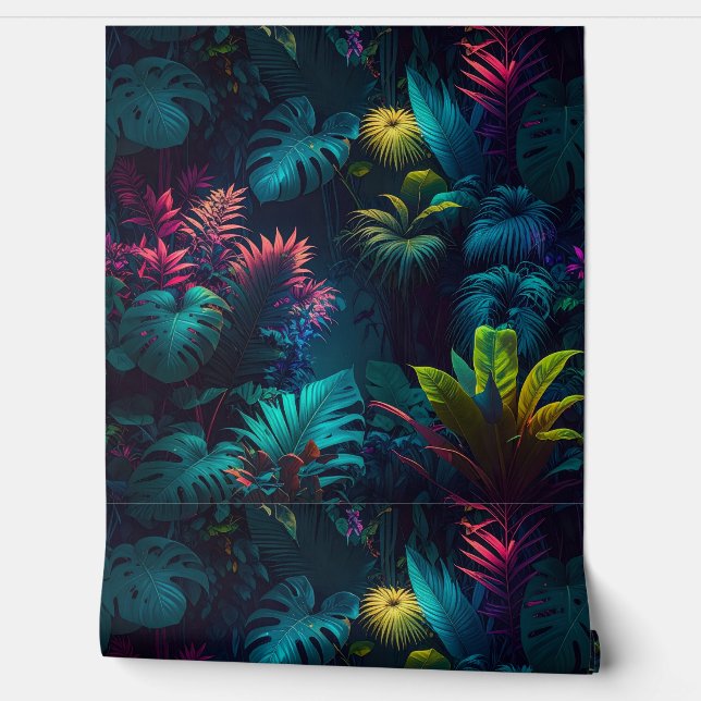 Digitale Jungle Escape Behang (Afrollen)