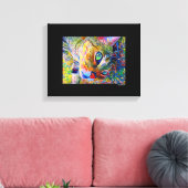 Digitale kat kunst verpakt canvas afdruk (Insitu (Woonkamer))