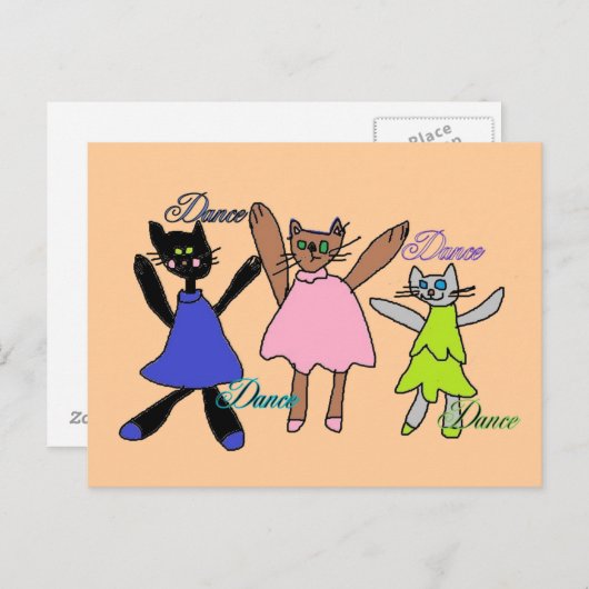 digitale keukens dansen briefkaarten (Voorkant / Achterkant)