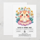 Digitale Kinderhamster Verjaardag Kaart (Voorkant / Achterkant)