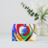 Digitale kleurenharten visitekaartje (Staand voorkant)