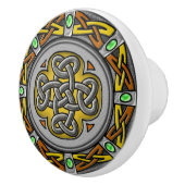 Digitale knoop van afbeelding van staal, leder en  keramische knop (Rechts)