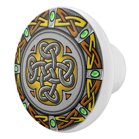 Digitale knoop van afbeelding van staal, leder en  keramische knop (Rechts)