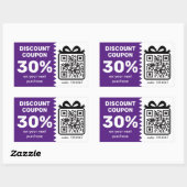 Digitale korting op basis van QR-code en Logo Rechthoekige Sticker (Vel)