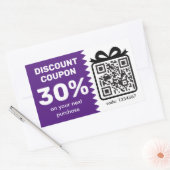 Digitale korting op basis van QR-code en Logo Rechthoekige Sticker (Envelop)