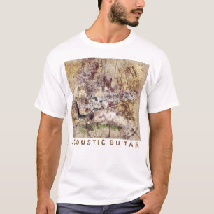 Digitale kunst Akoestische gitaar Artistisch T-shi T-shirt