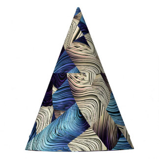 Digitale Kunst Blauw Abstract Vierkanten Feesthoedjes