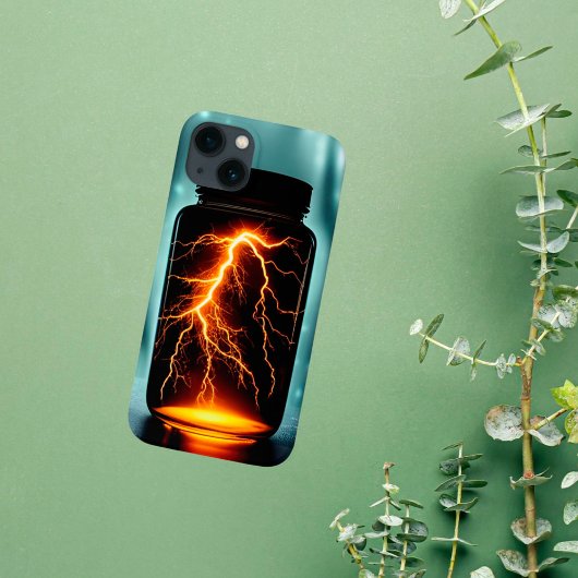 Digitale kunst: Bliksem in een fles Case-Mate iPhone Case