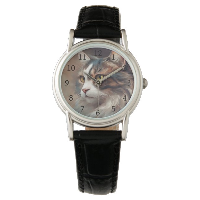 Digitale kunst Cat 718 Horloge (Voorkant)