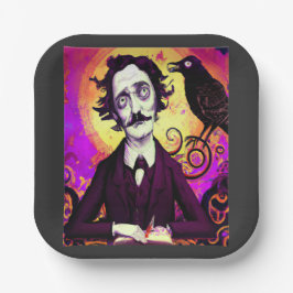 Digitale kunst  Edgar Allan Poe Raven Papieren Bordje