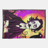 Digitale kunst  Edgar Allan Poe Raven Theedoek (Horizontaal)