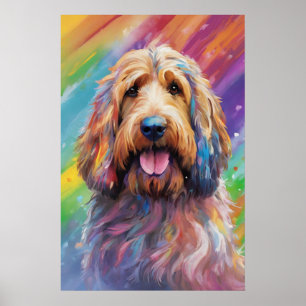 Digitale Kunst Hondenportret, Schattigee Hond Otte Poster