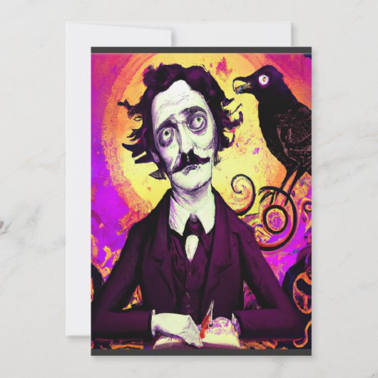 Digitale kunst  Kijk Edgar Allan Poe Raven Kaart (Voorkant)