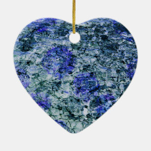 Digitale kunst met blauwe waterverf abstracte acht keramisch ornament