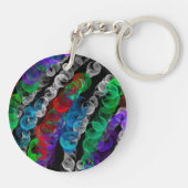 Digitale kunst met de dik en de vorst sleutelhanger (Achterkant)