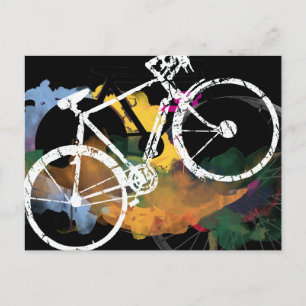 digitale kunst met kunstfietsen briefkaart